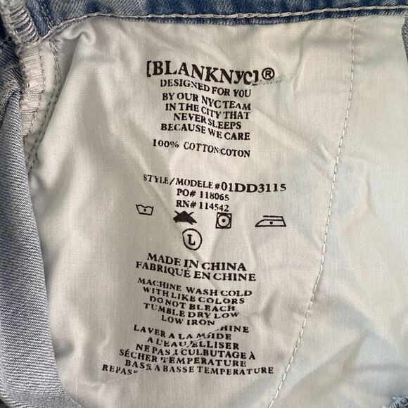 Blank NYC Stand Strong High Rise Paperbag Wide Leg Jean Elastic Waist Cotton - Picture 9 of 16